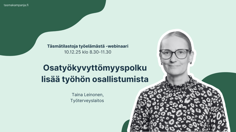 Taina Leinonen, Työterveyslaitos